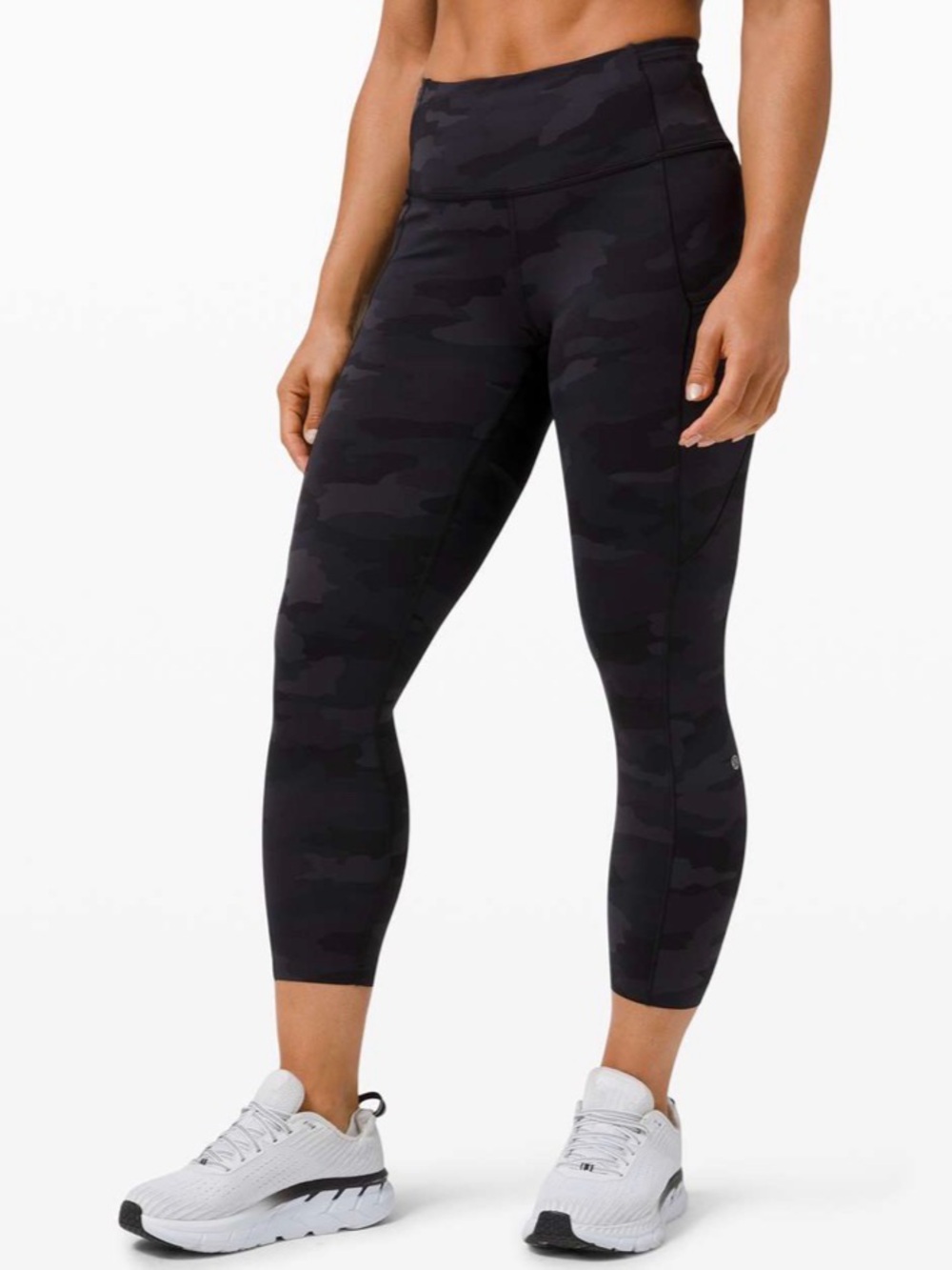 lululemon athletica Black Camo High-Rise Crop Leggings Size 4